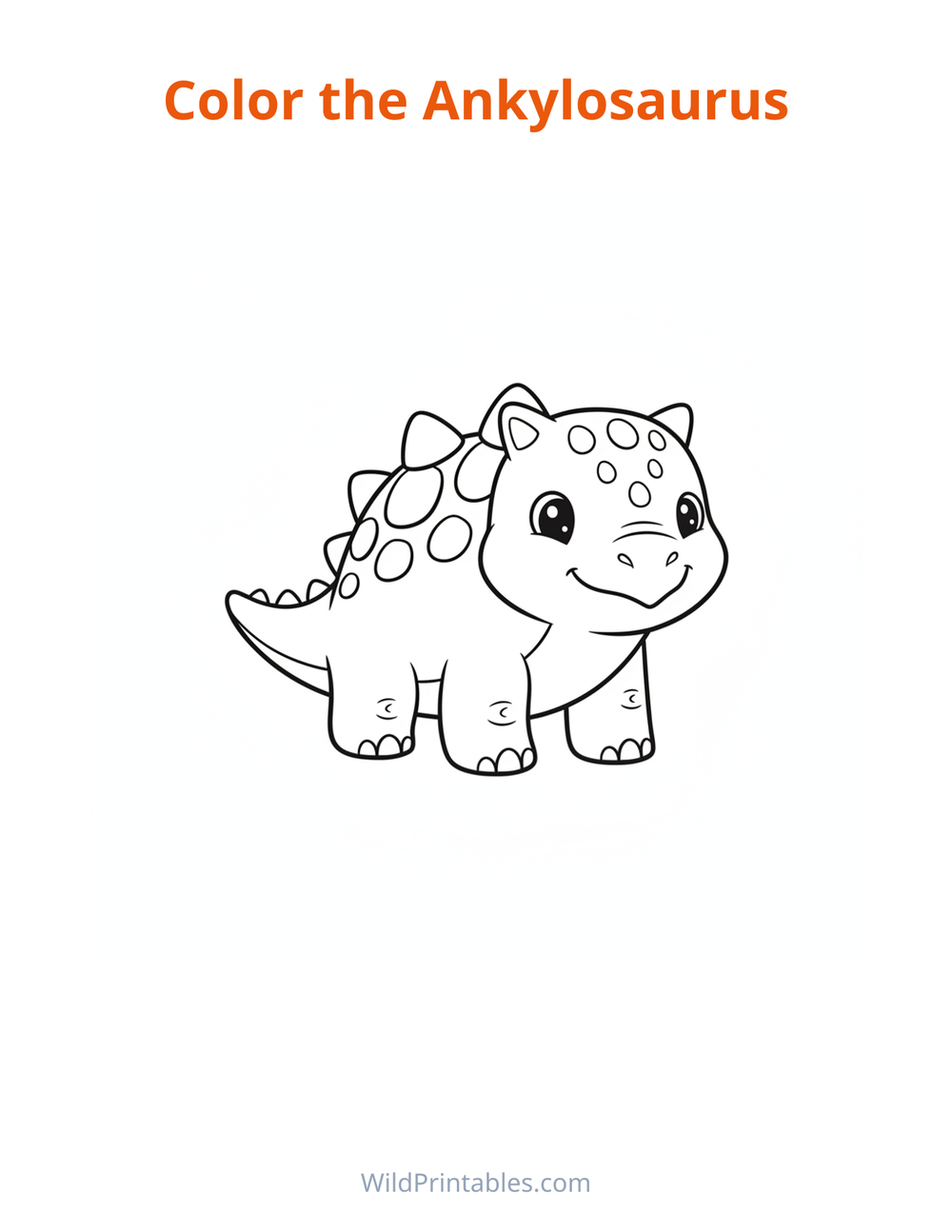 Ankylosaurus Coloring Page — free printable coloring for kids