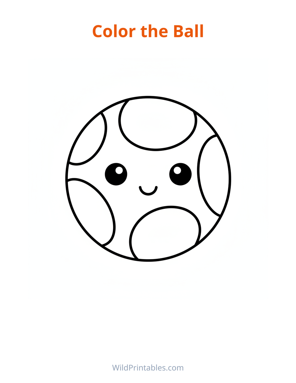 Ball Coloring Page — free printable coloring for kids