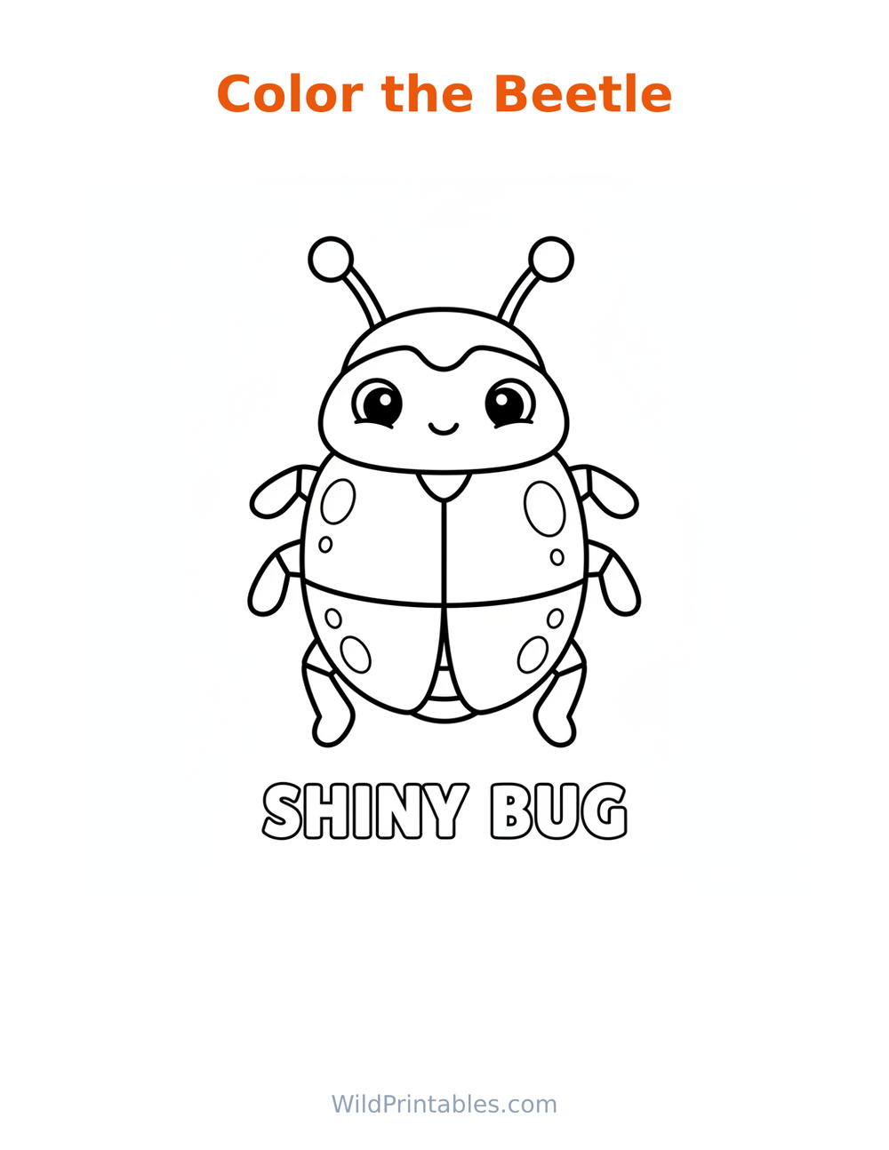 Beetle Coloring Page — free printable coloring for kids