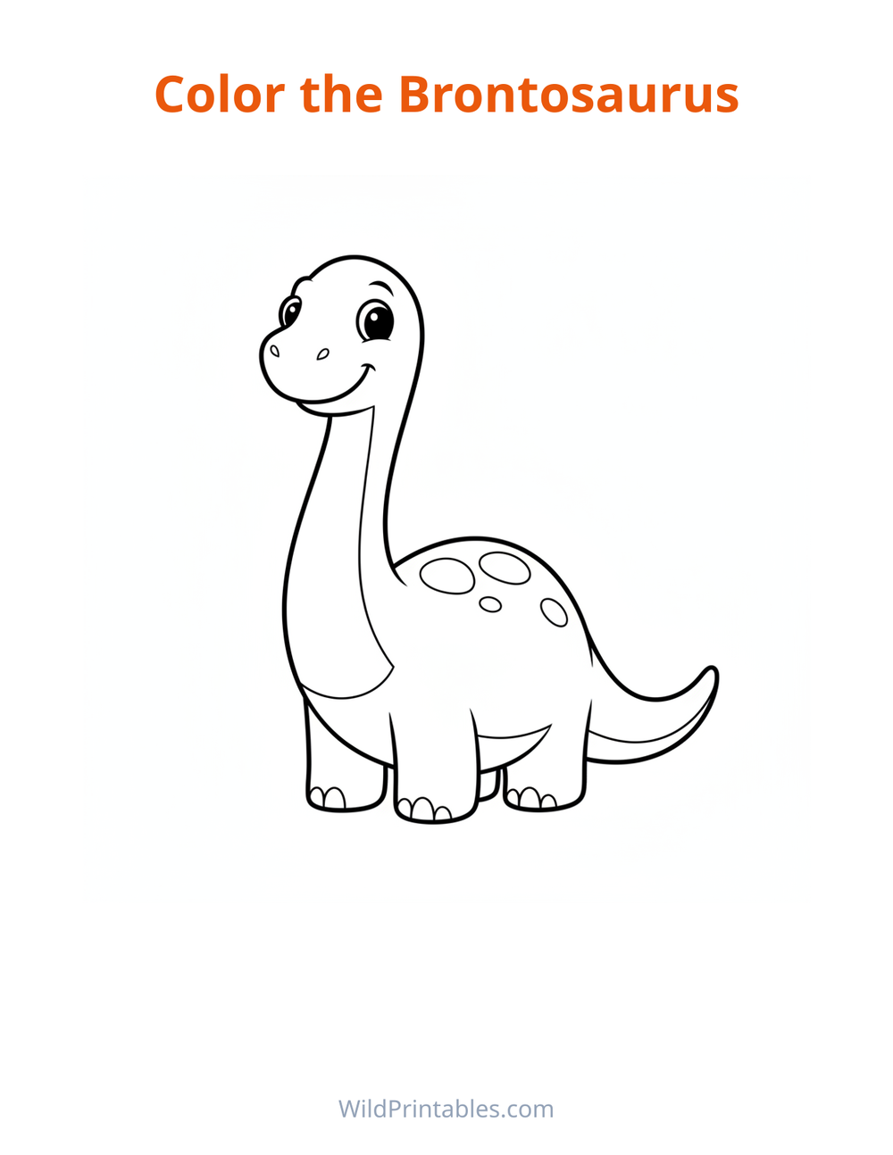 Brontosaurus Coloring Page — free printable coloring for kids