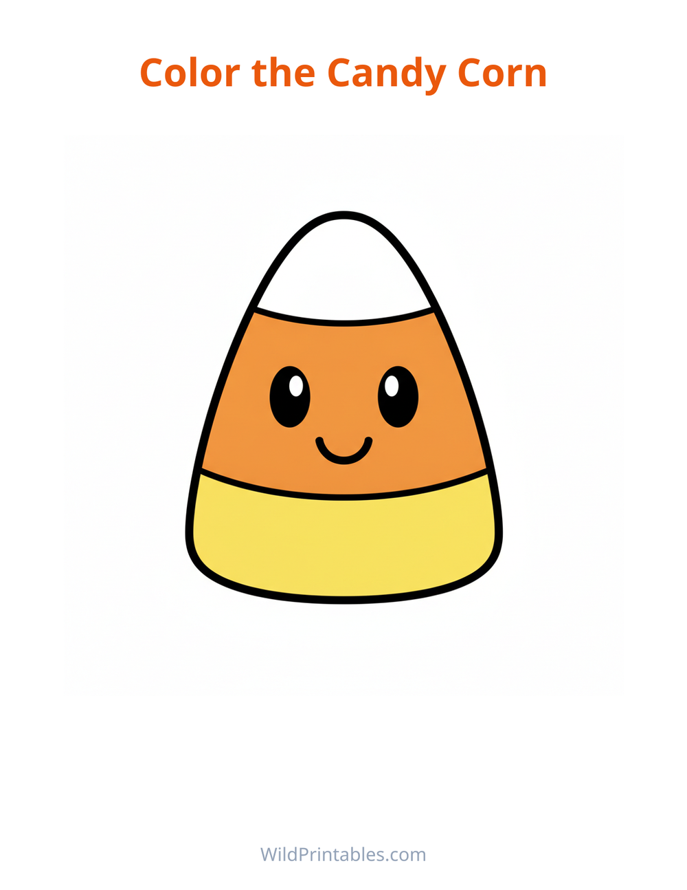 Candy Corn Coloring Page — free printable coloring for kids