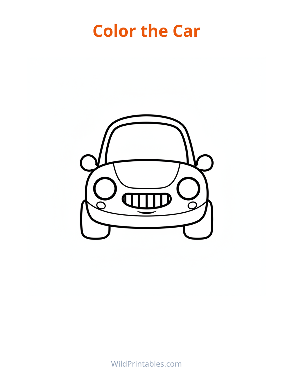 Car Coloring Page — free printable coloring for kids