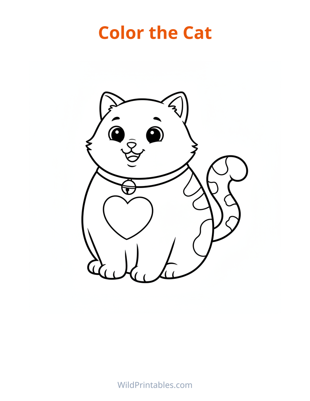 Cat Coloring Page — free printable coloring for kids