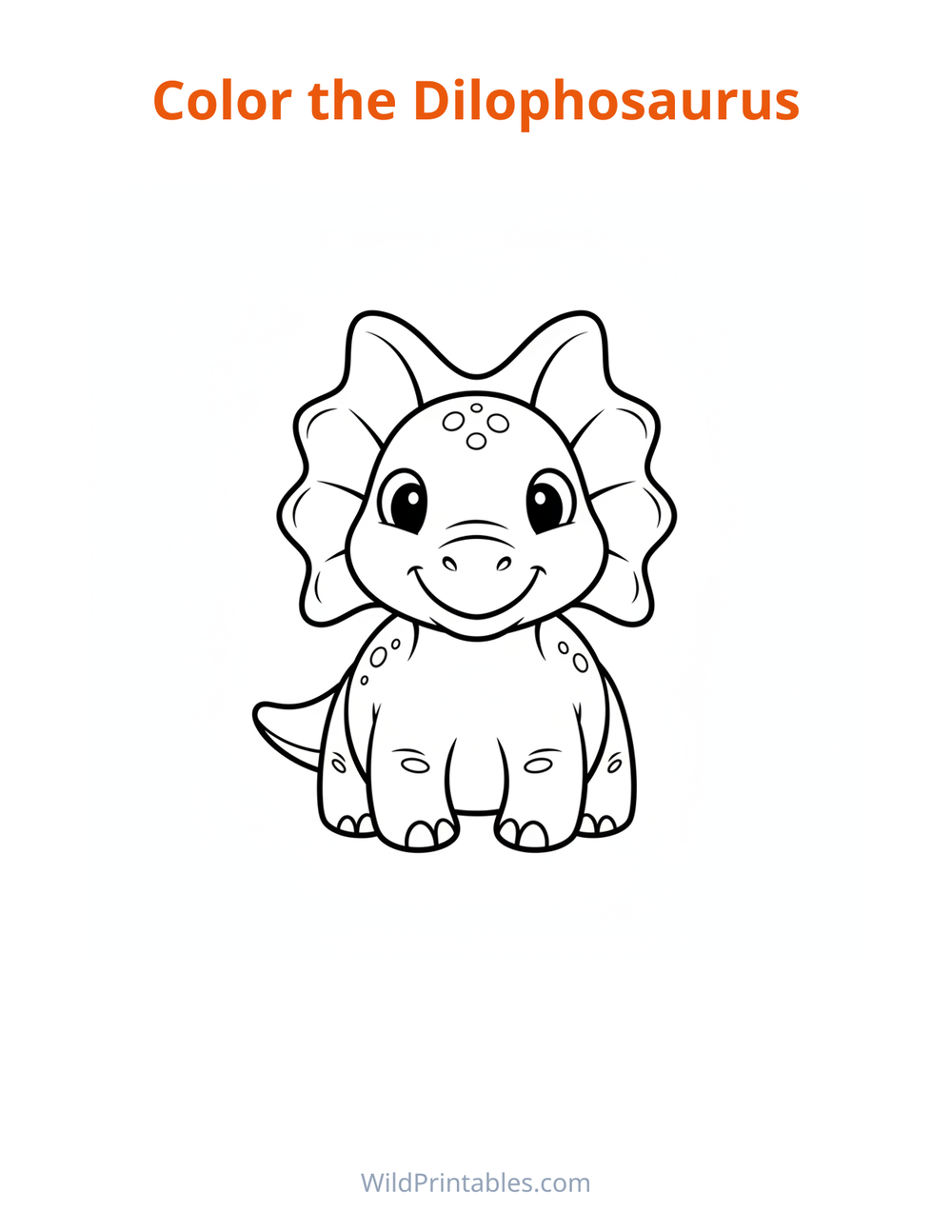 Dilophosaurus Coloring Page — free printable coloring for kids