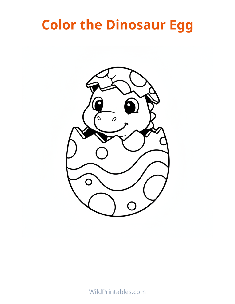 Dinosaur Egg Coloring Page — free printable coloring for kids