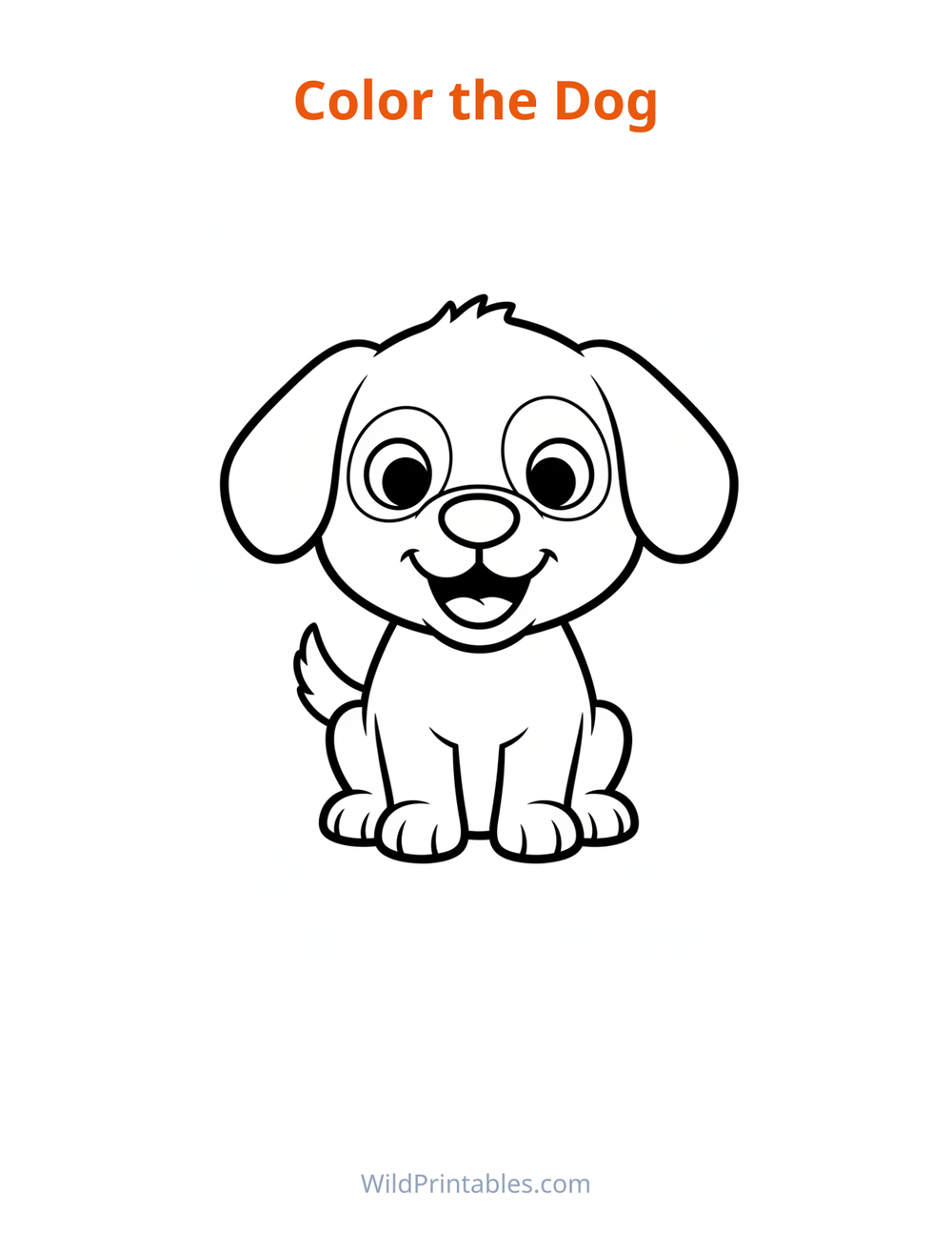 Dog Coloring Page — free printable coloring for kids