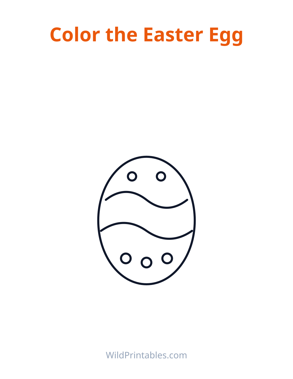 Easter Egg Coloring Page — free printable coloring for kids