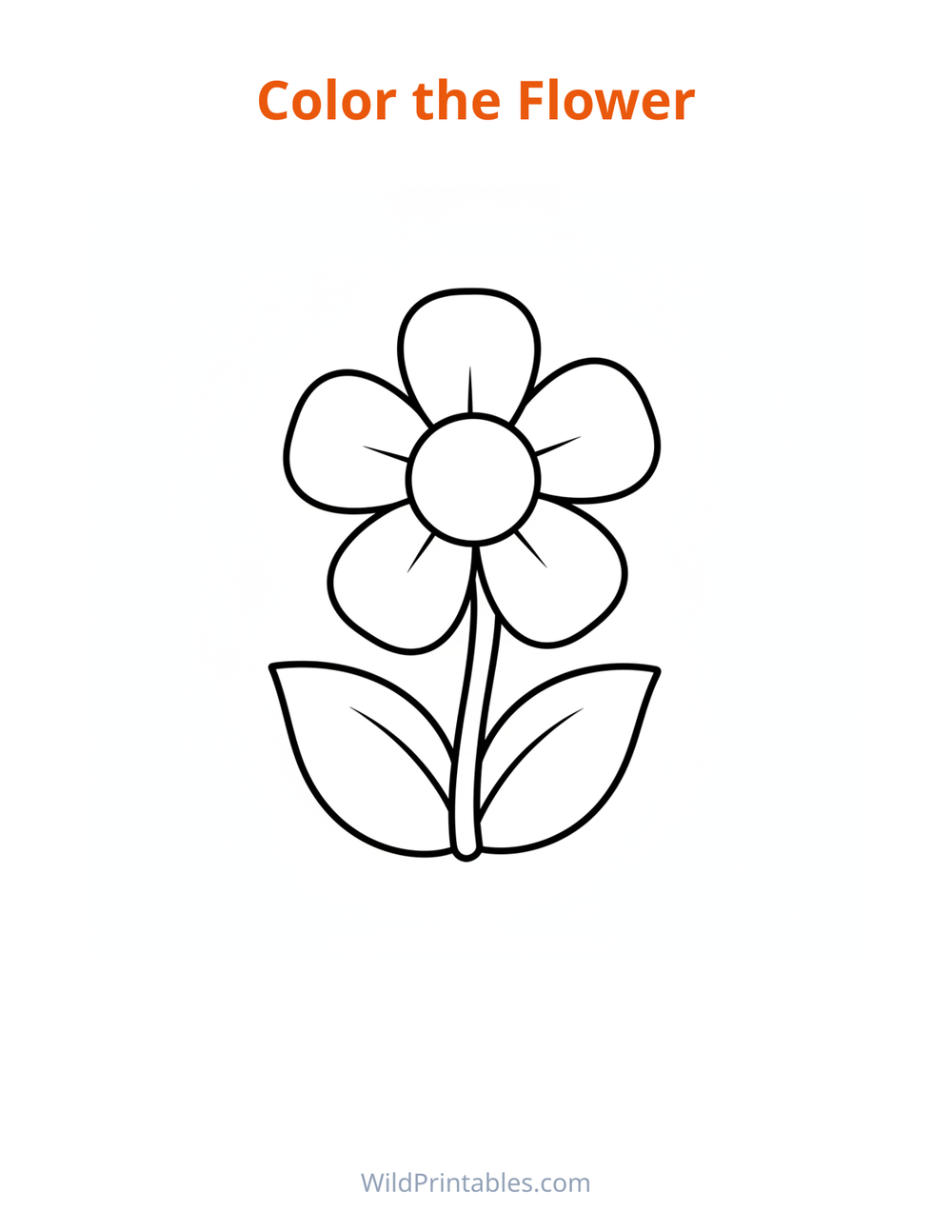 Flower Coloring Page — free printable coloring for kids
