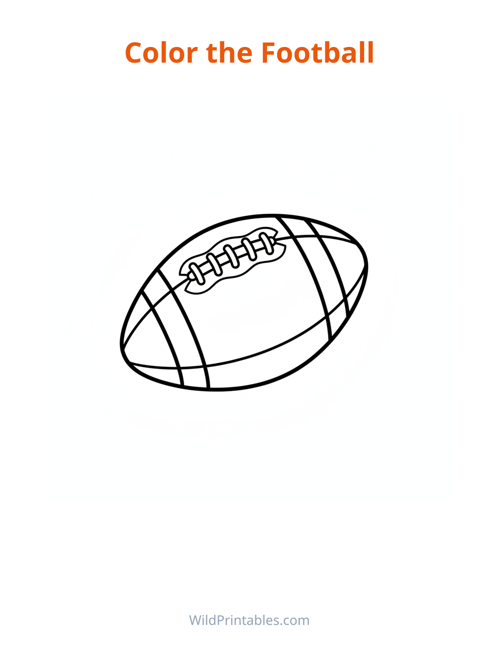 Football Coloring Page — free printable coloring for kids