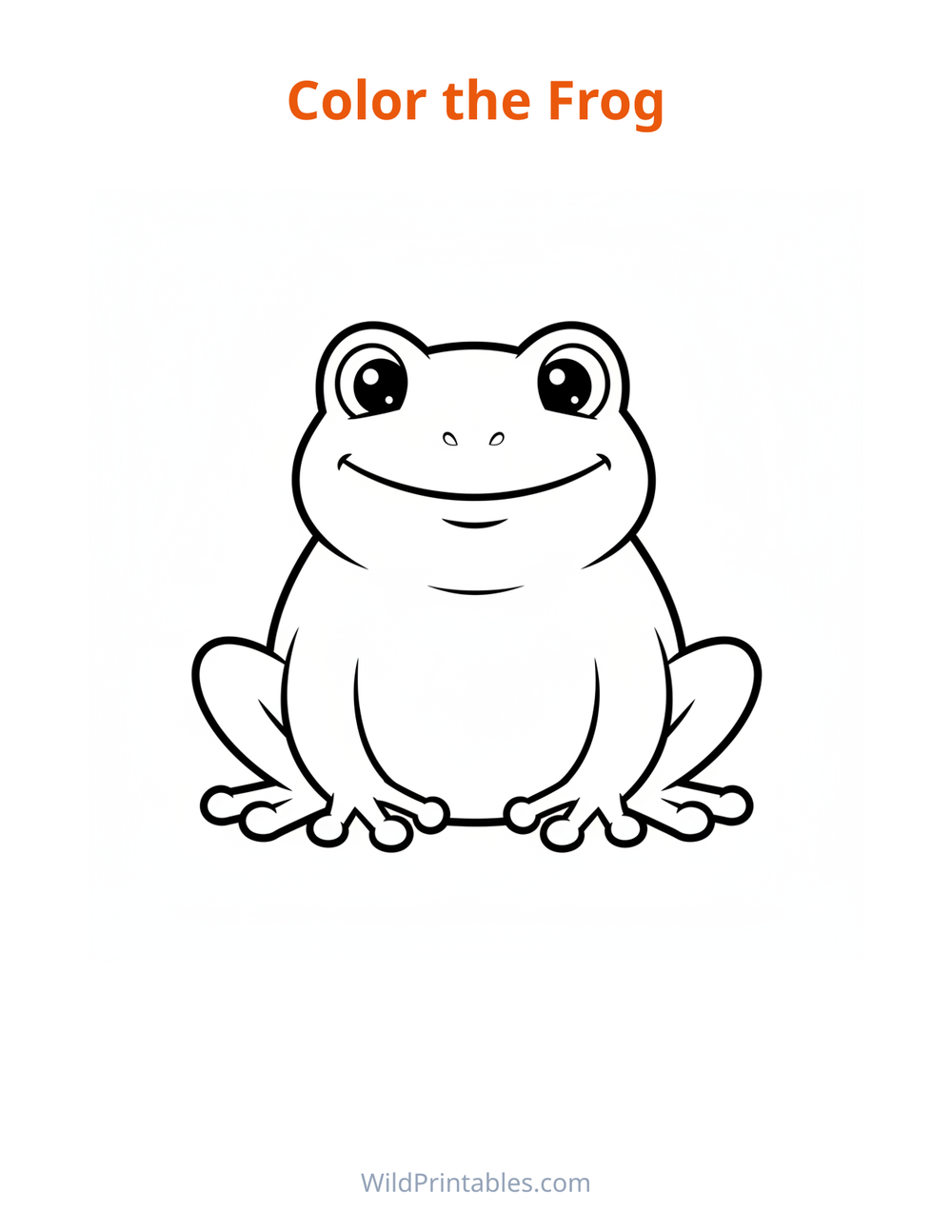 Frog Coloring Page — free printable coloring for kids