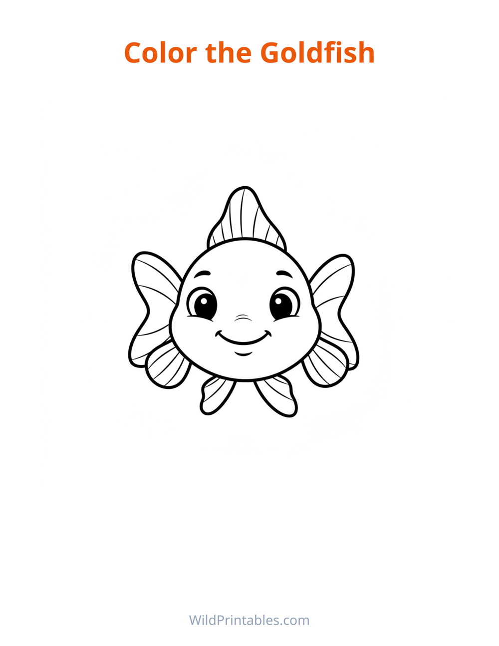 Goldfish Coloring Page — free printable coloring for kids