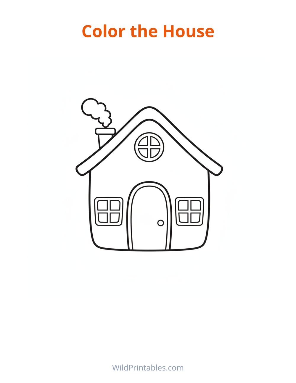 House Coloring Page — free printable coloring for kids