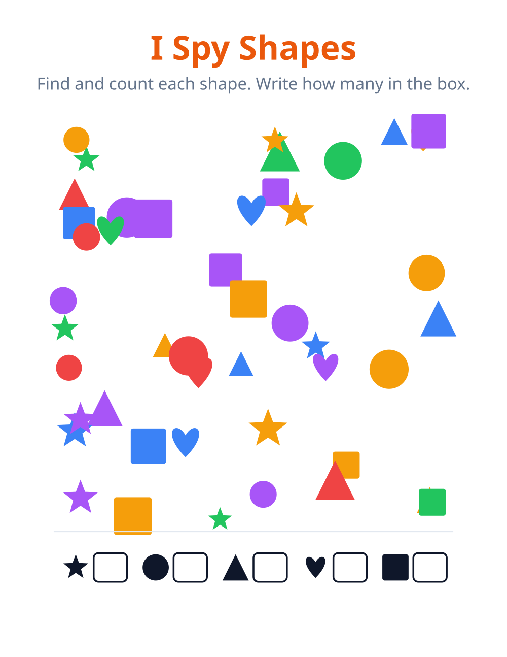 I Spy Shapes — free printable i spy for kids