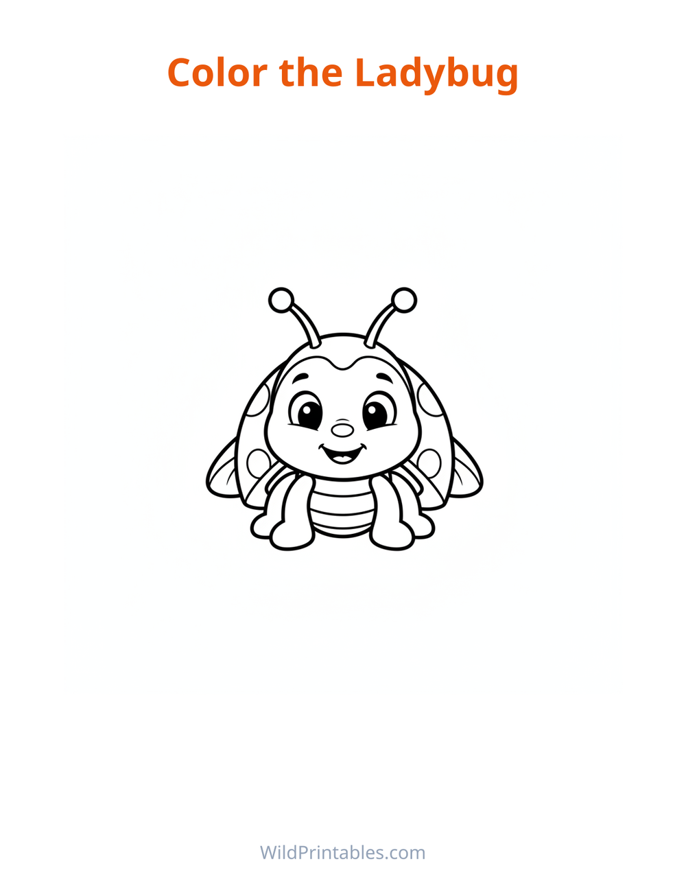 Ladybug Coloring Page — free printable coloring for kids to print and color at home