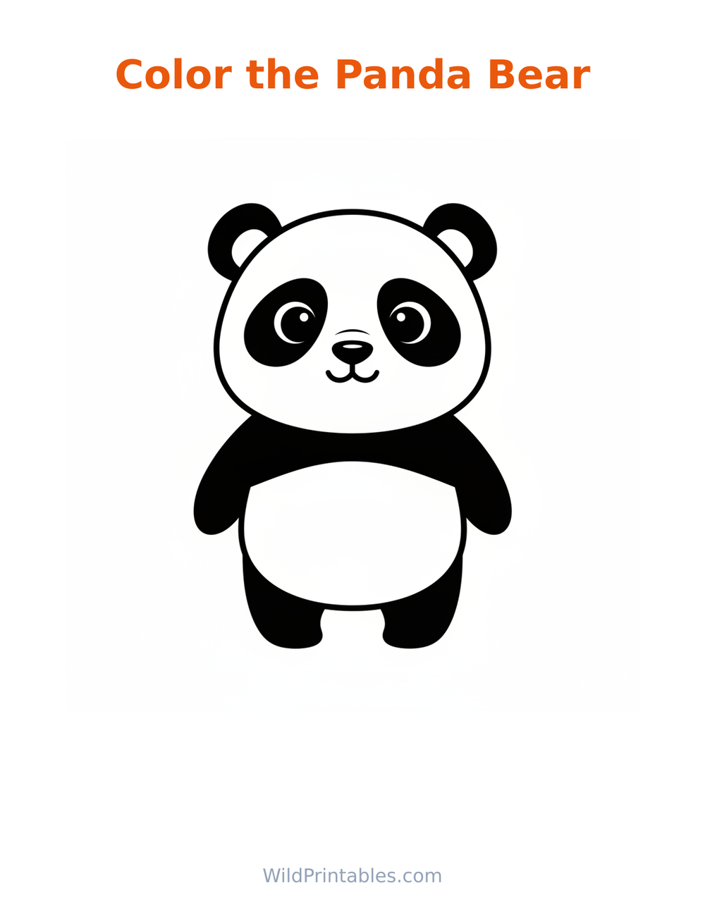Panda Bear Coloring Page — free printable coloring for kids