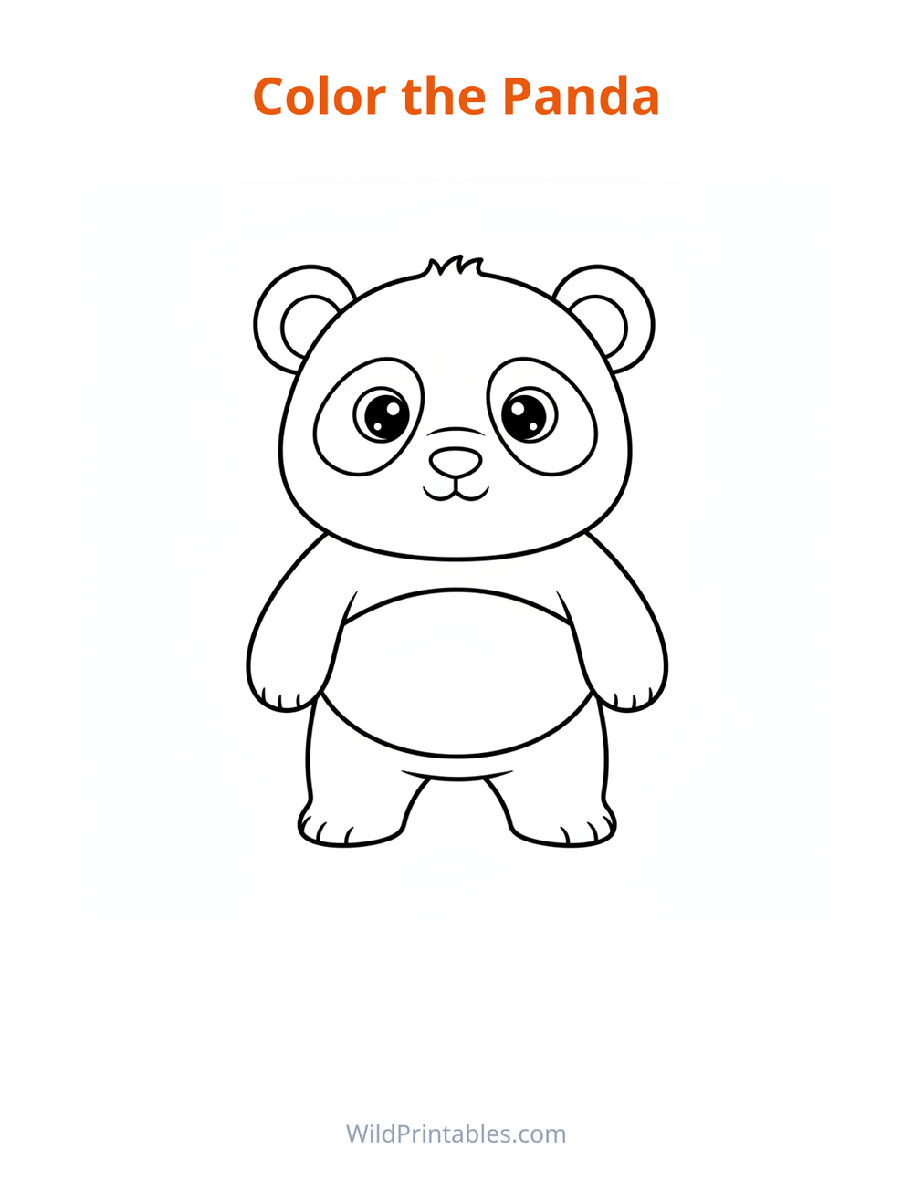 Panda Coloring Page — free printable coloring for kids