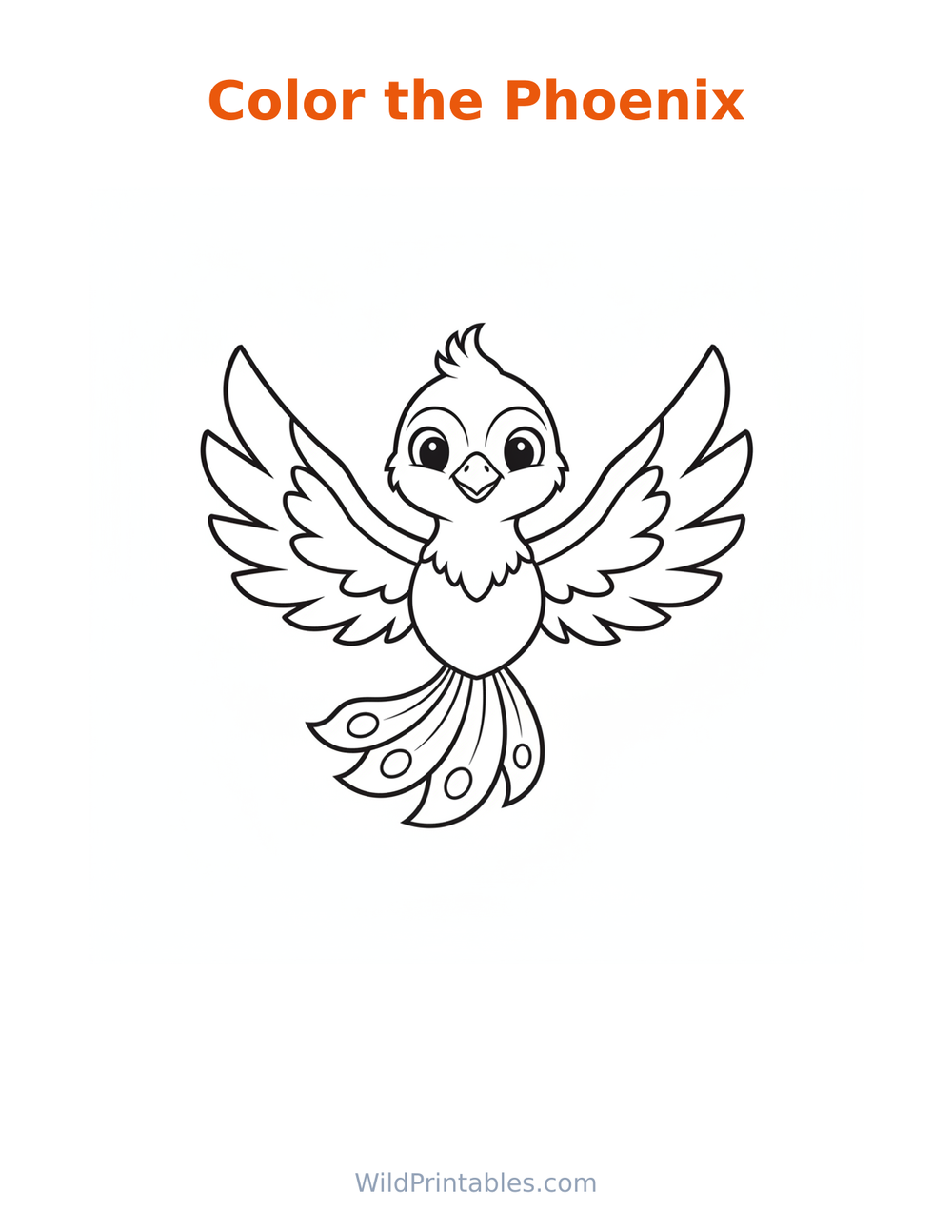 Phoenix Coloring Page — free printable coloring for kids