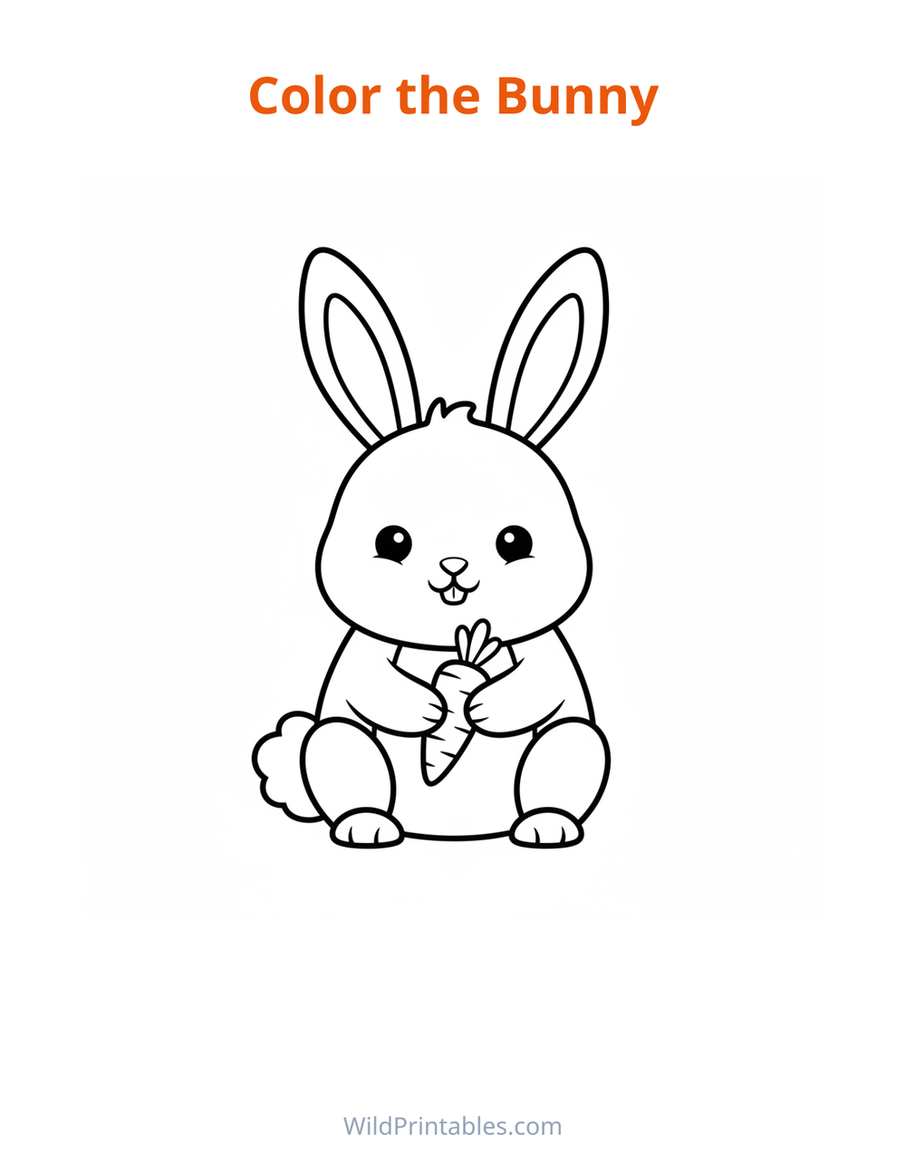Bunny Coloring Page — free printable coloring for kids