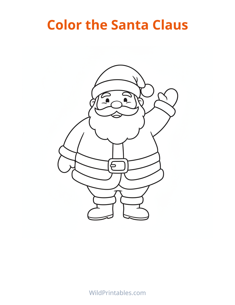 Santa Claus Coloring Page — free printable coloring for kids
