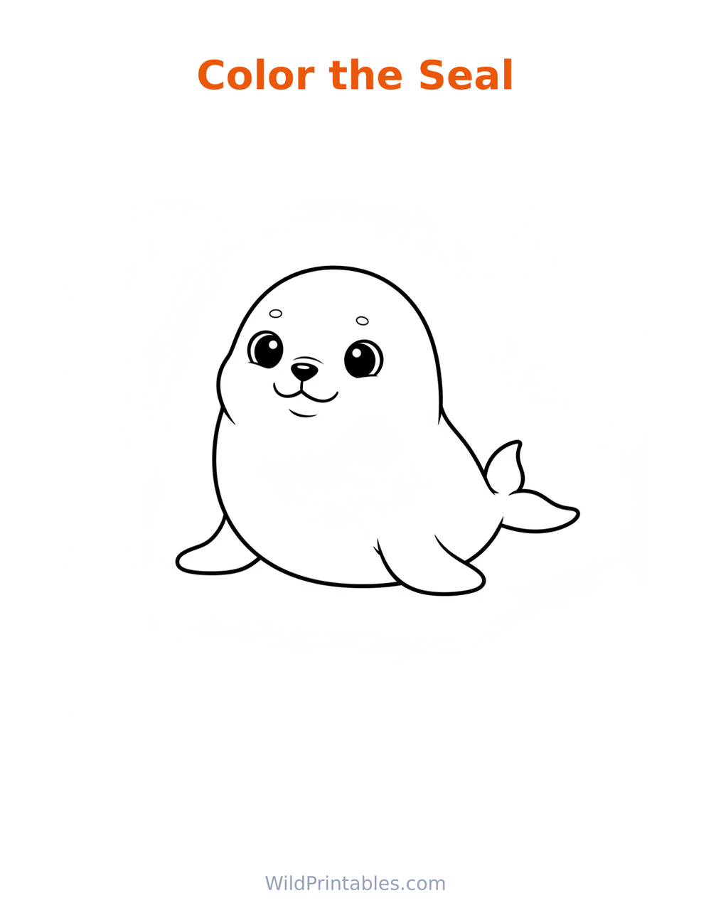 Seal Coloring Page — free printable coloring for kids