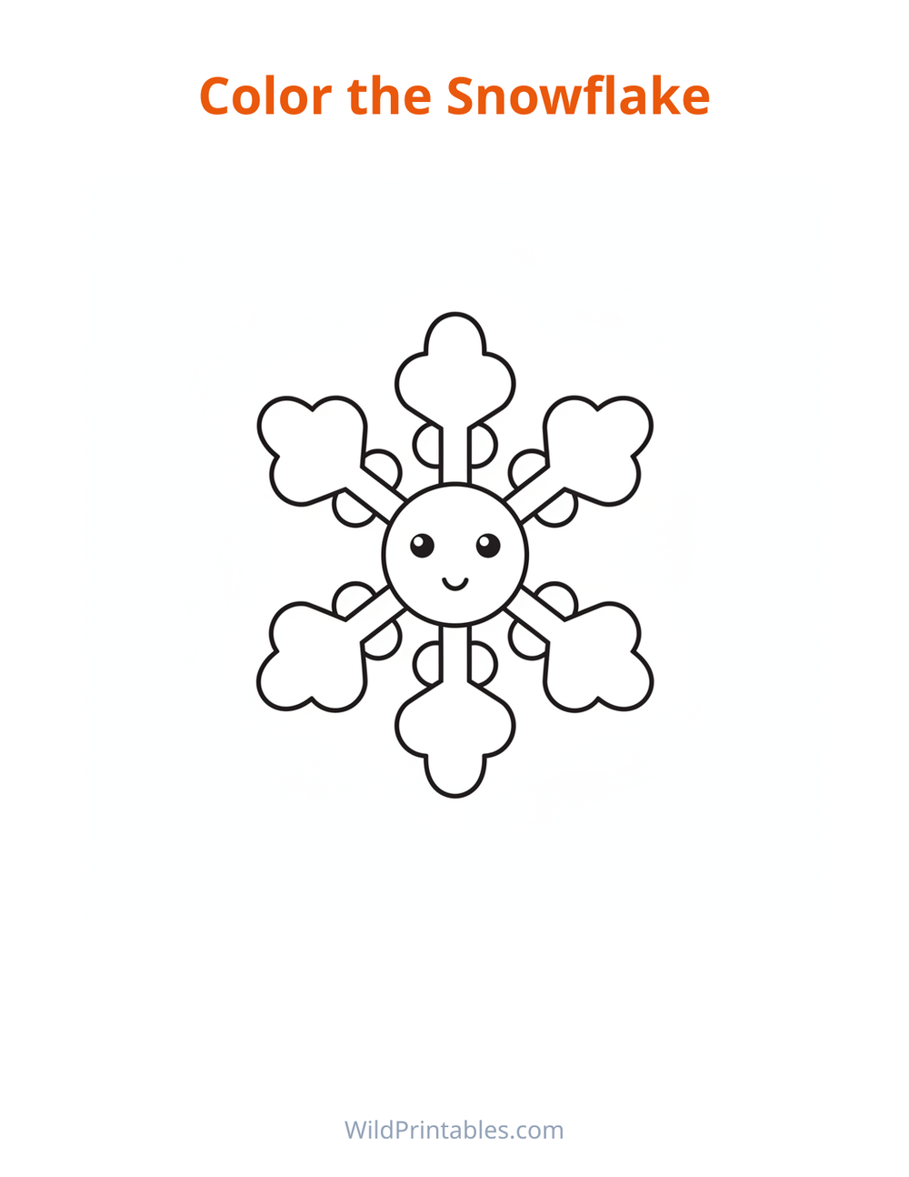 Snowflake Coloring Page — free printable coloring for kids