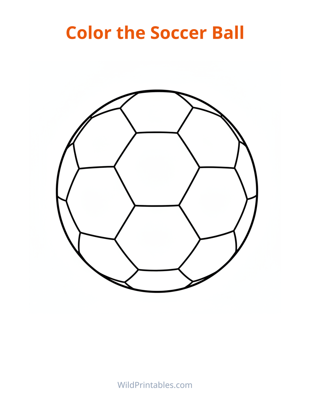 Soccer Ball Coloring Page — free printable coloring for kids
