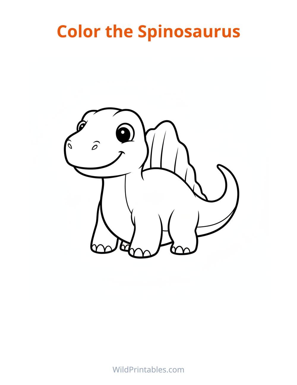 Spinosaurus Coloring Page — free printable coloring for kids