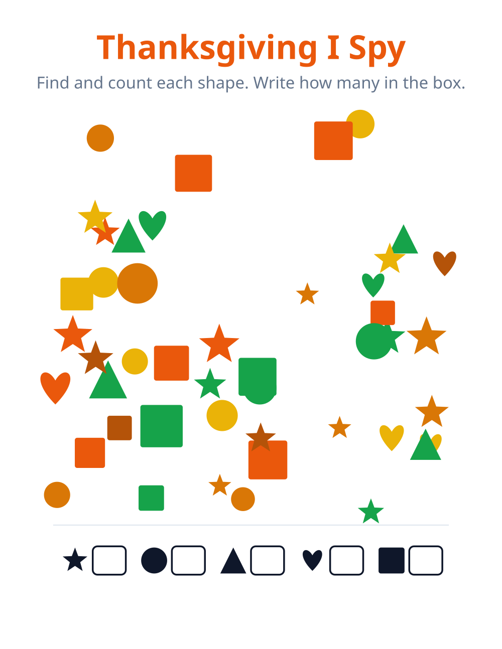 Thanksgiving I Spy — free printable i spy for kids