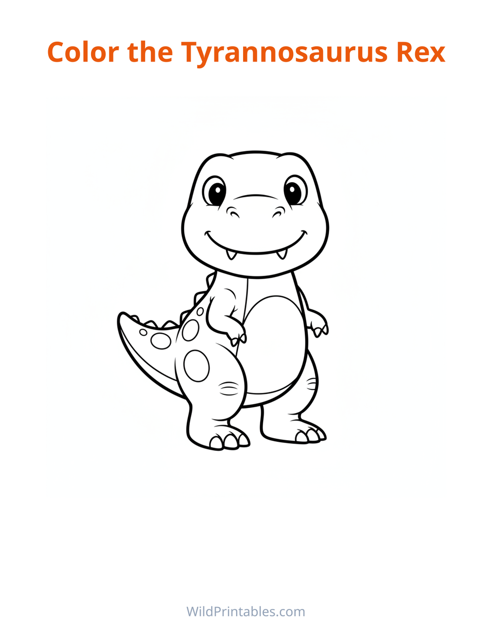 Tyrannosaurus Rex Coloring Page — free printable coloring for kids