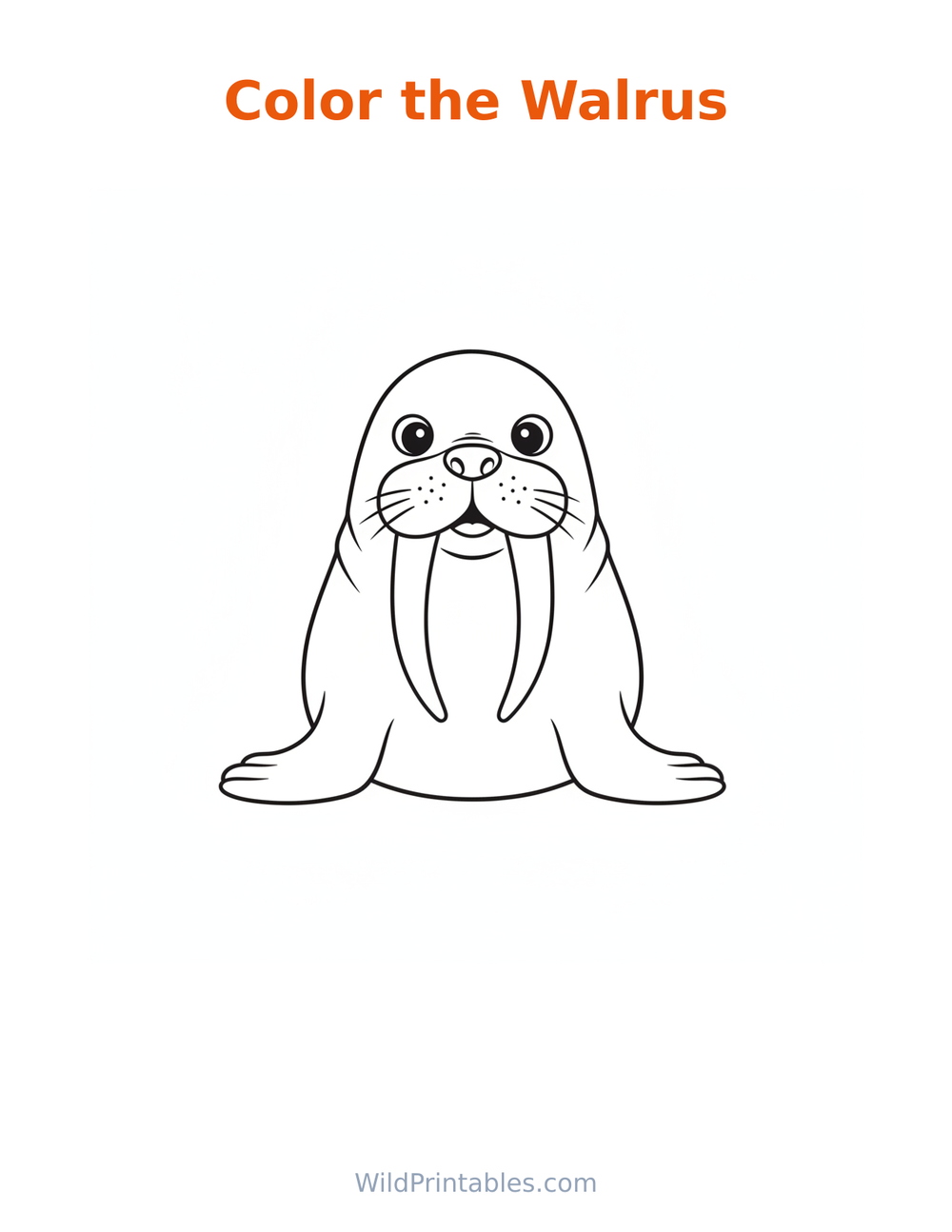 Walrus Coloring Page — free printable coloring for kids